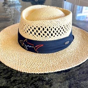 greg norman straw golf hat